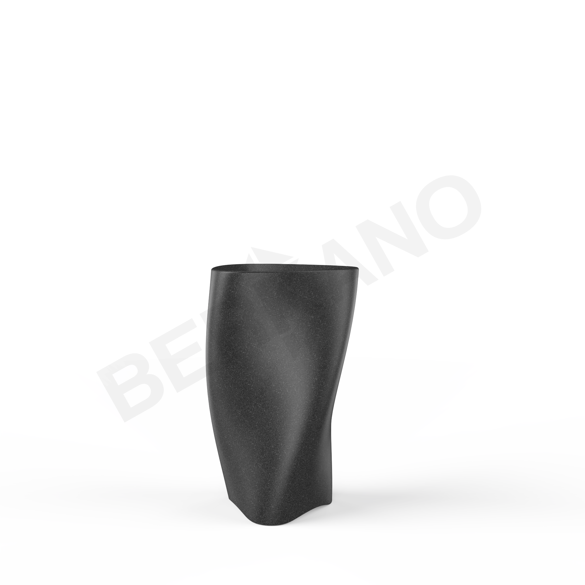 Кашпо Twist 68 цвета черный гранит - фото 1