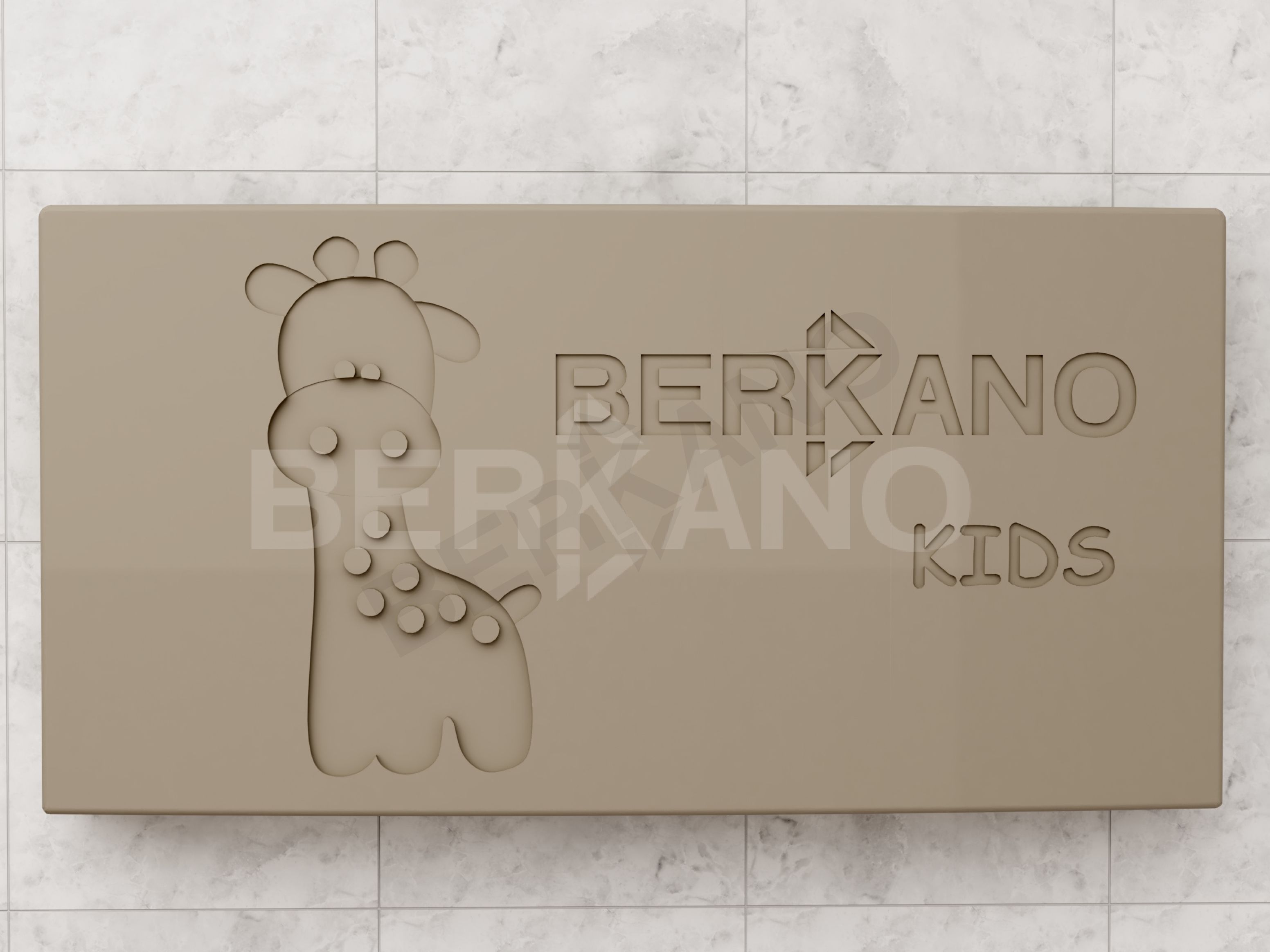 Пеленальный столик горизонтальный BERKANO Kids цвета черный гранит - фото 2