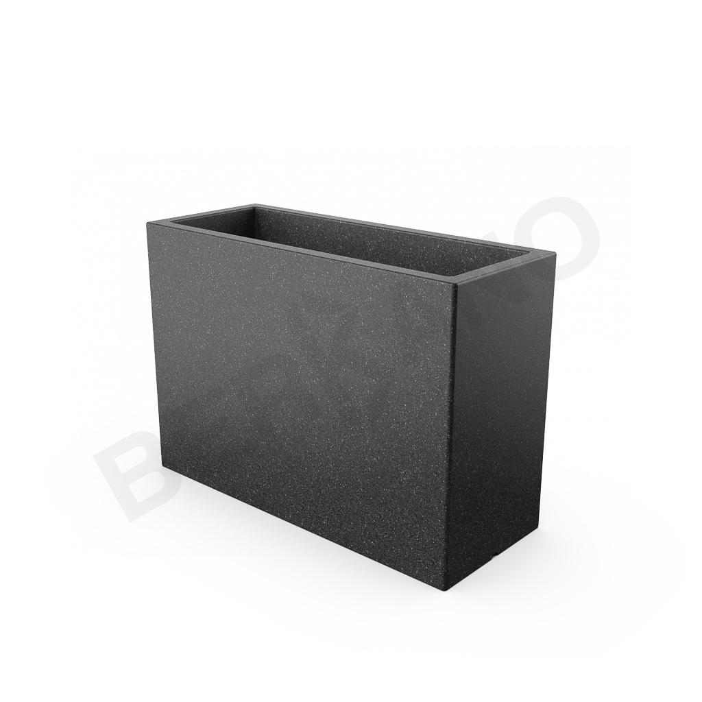 Кашпо Cubric 100*70 DB цвета черный гранит - фото 1
