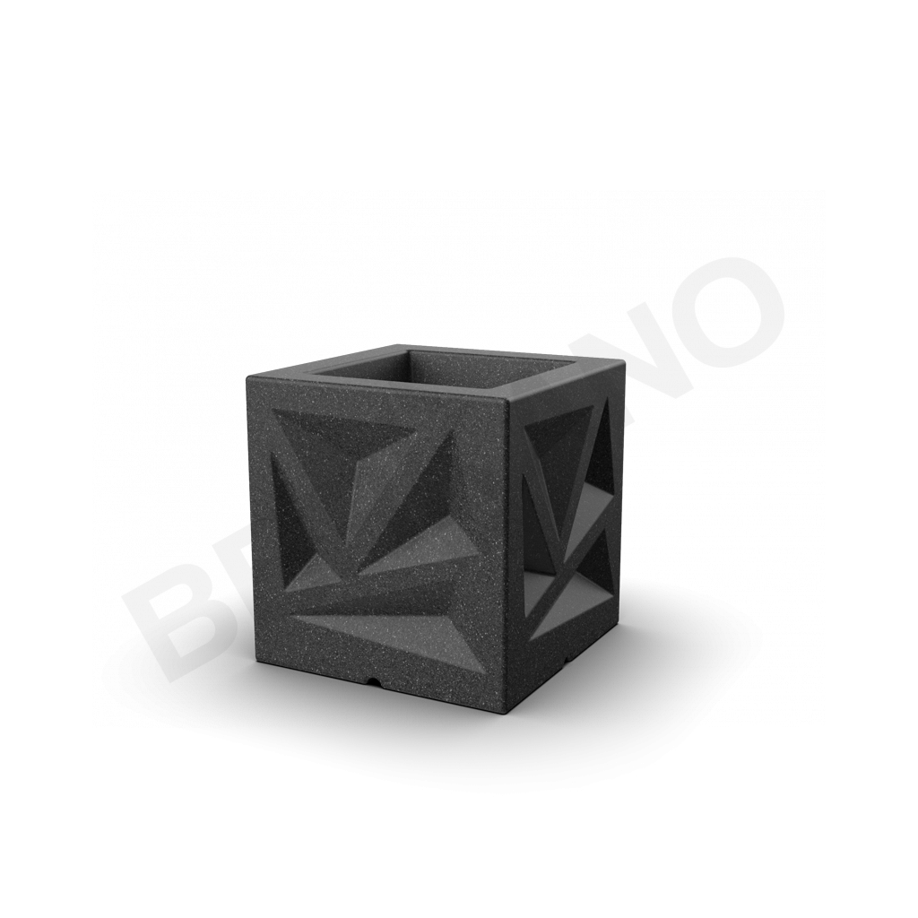 Кашпо Icelandic Cube DB Black Granite - фото 1