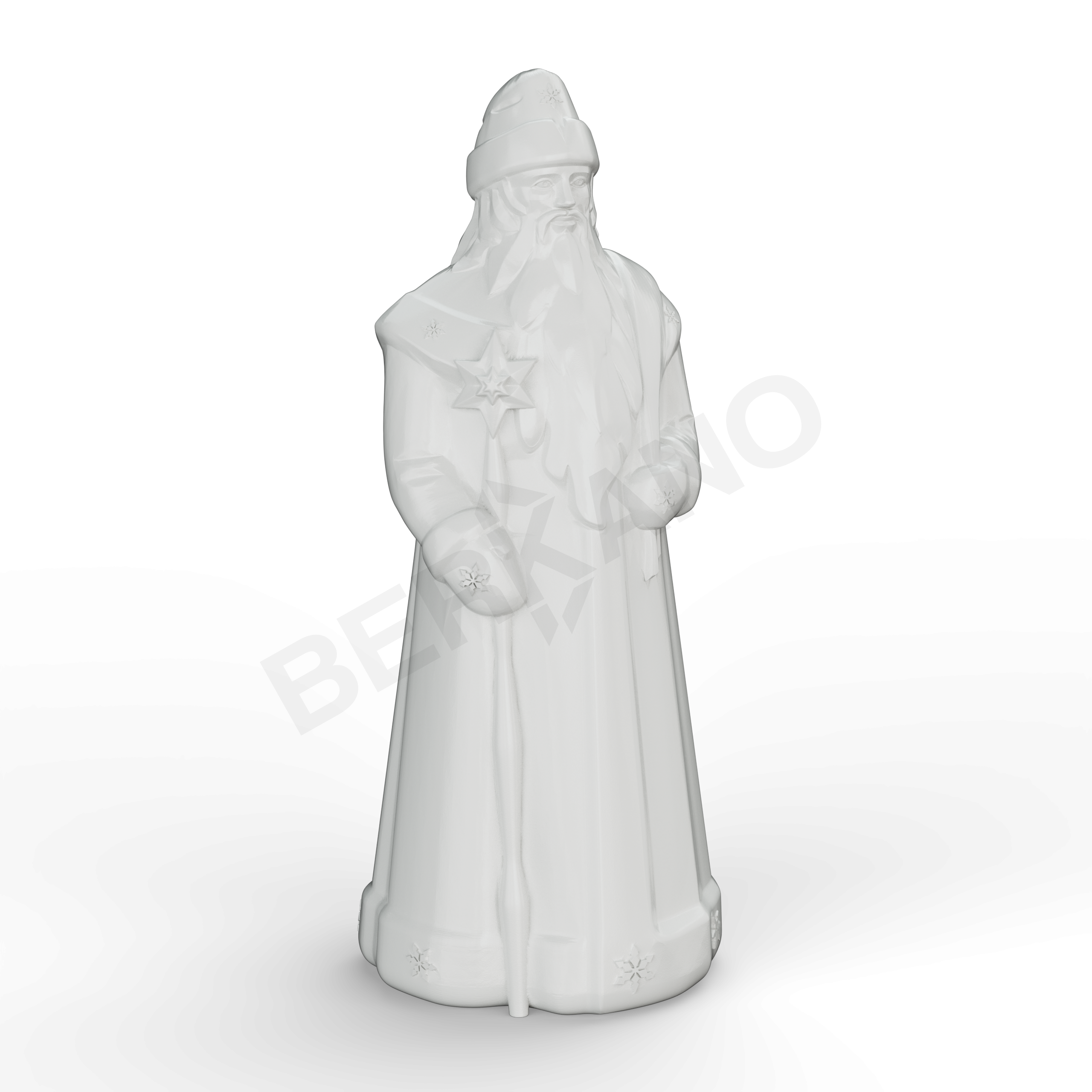 Светильник Дед Мороз белого цвета