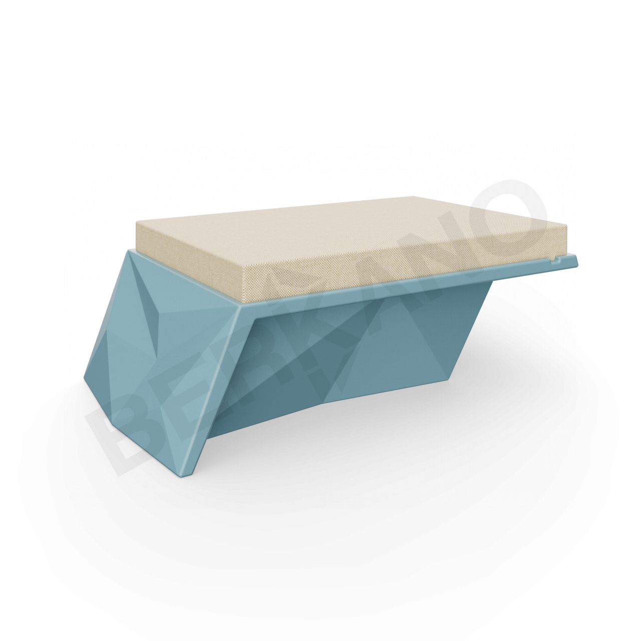 Угловой модуль Quaro с подушками бирюзового цвета / аксессуар бежевого цвета - фото 1