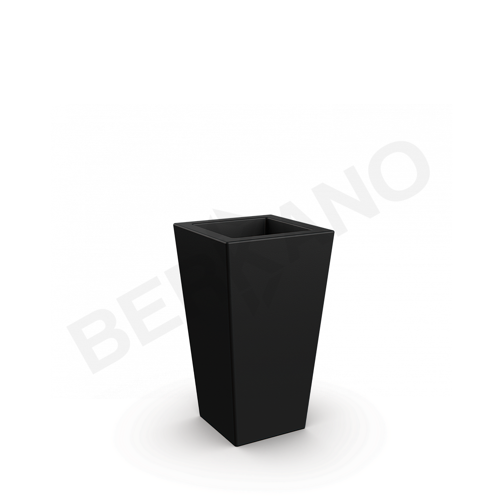 Кашпо Trapezio 70V DB черного цвета - фото 1