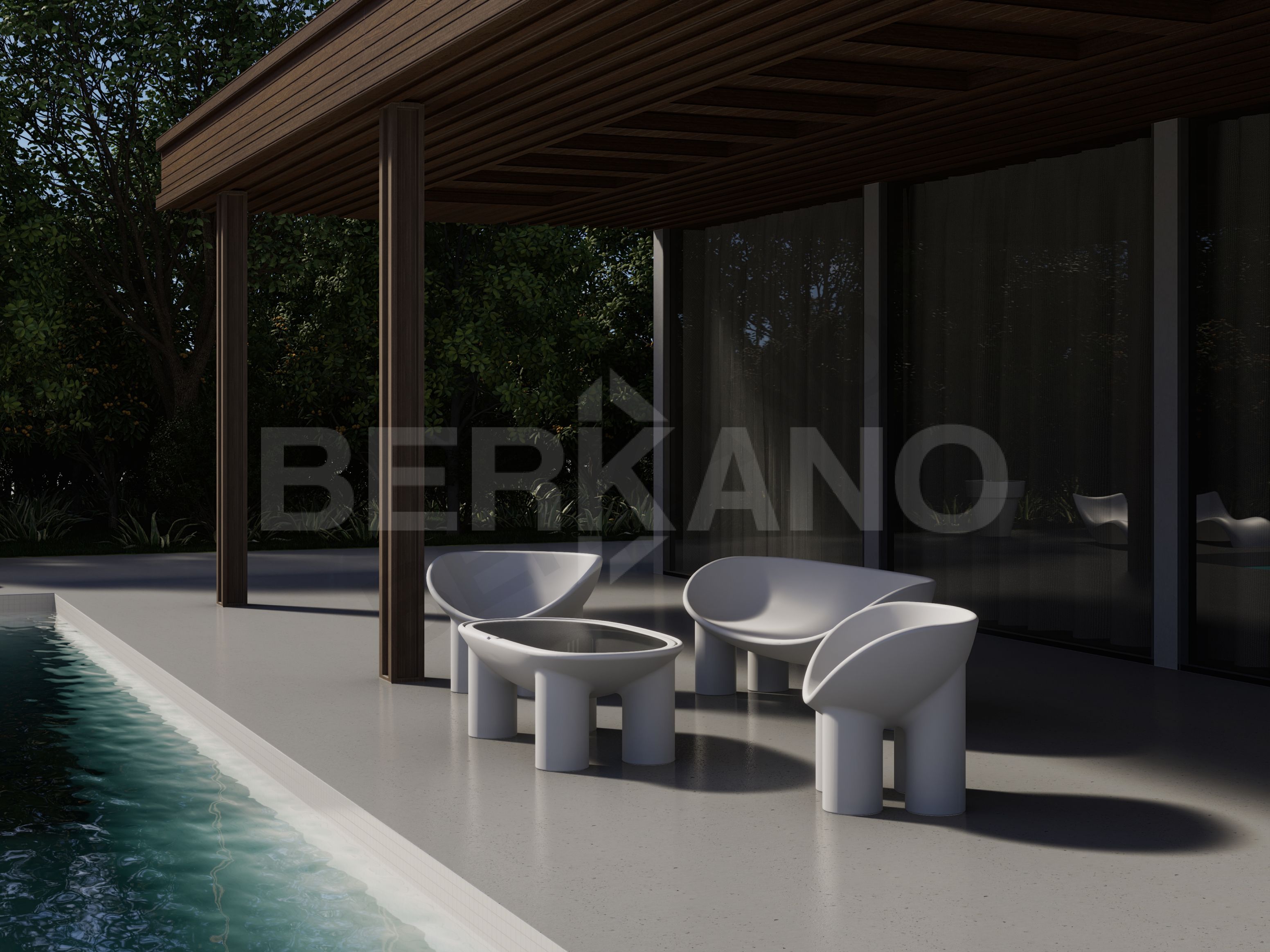 Диван SLON красного цвета - фото 3