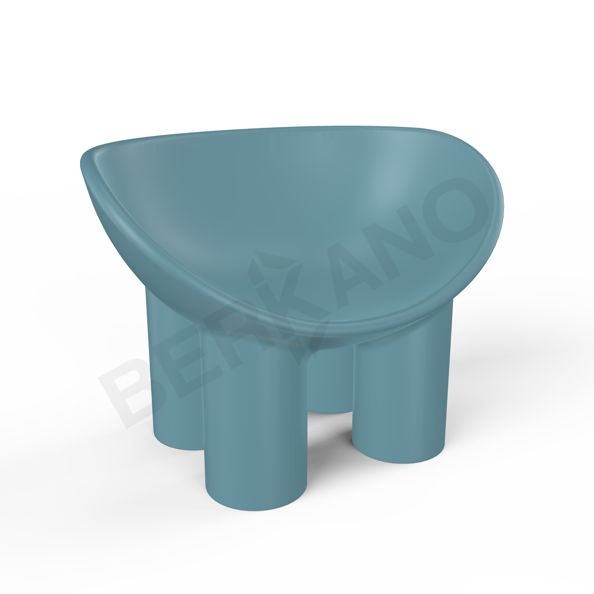 Кресло SLON бирюзового цвета - фото 1