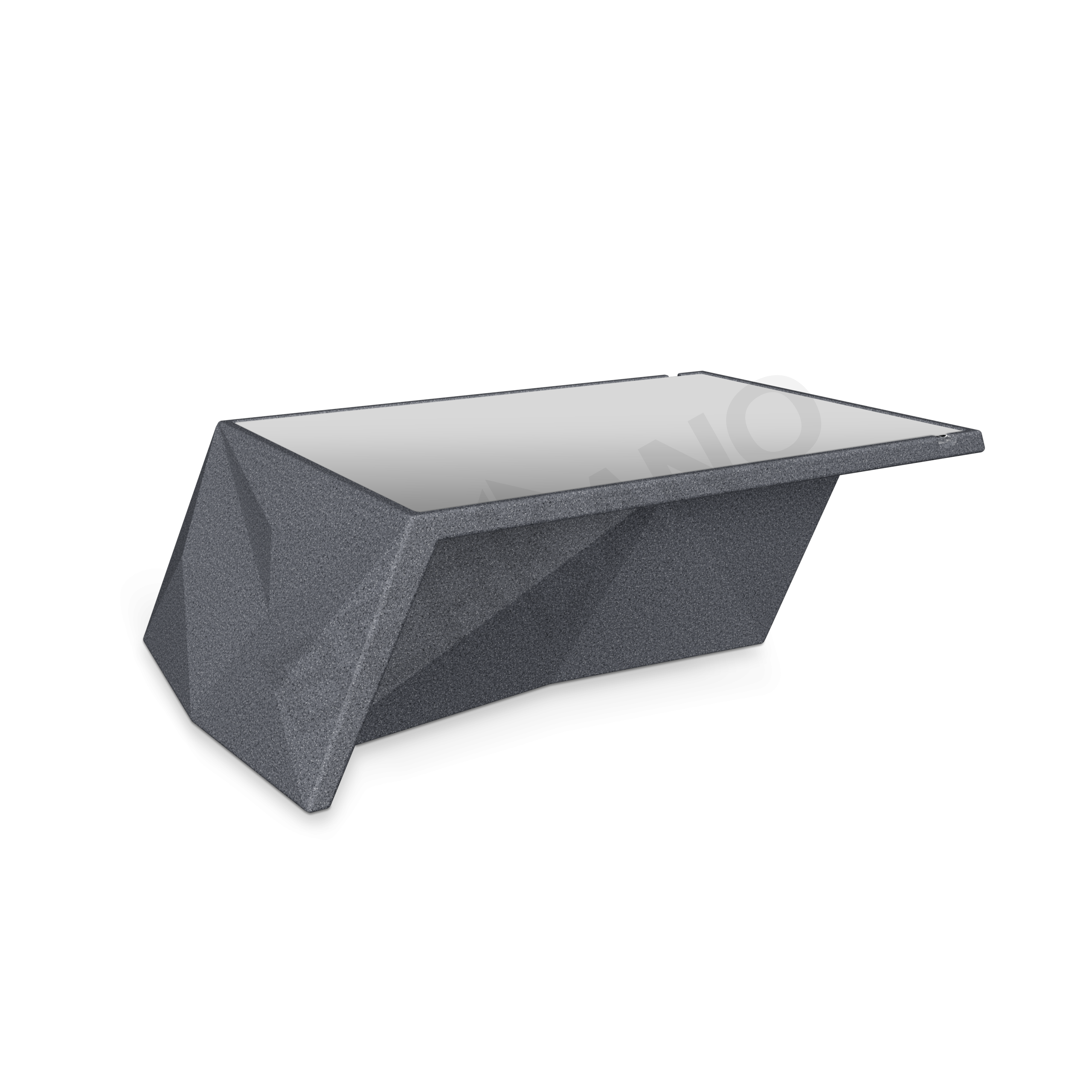 Стол Quaro со стеклом цвета черный гранит - фото 1