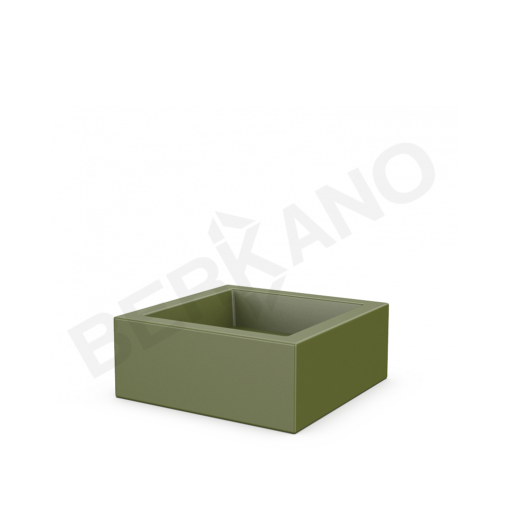 Кашпо Quarter 20 DB темно-зеленого цвета - фото 1
