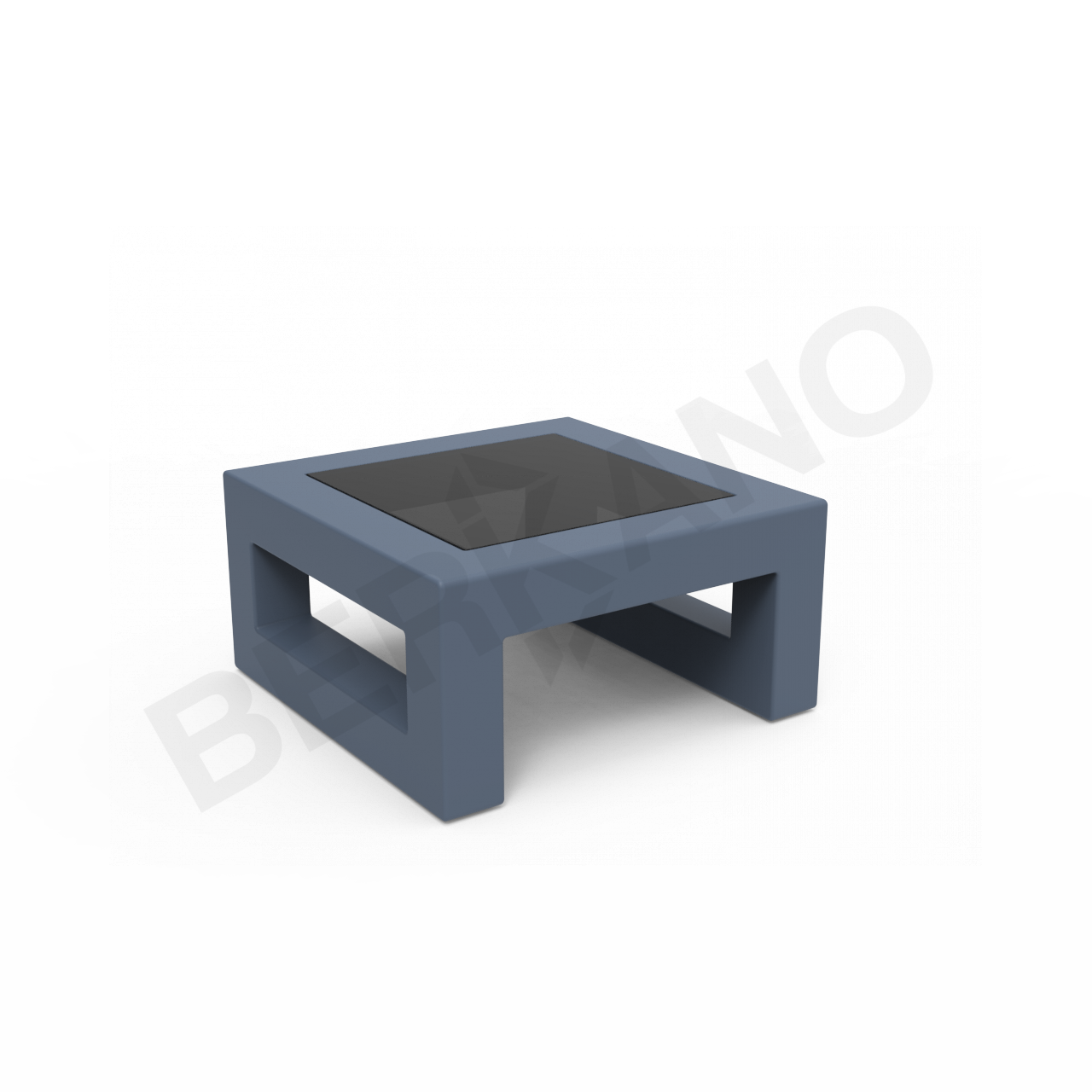 Стол Quarter lounge со стеклом синего цвета - фото 1