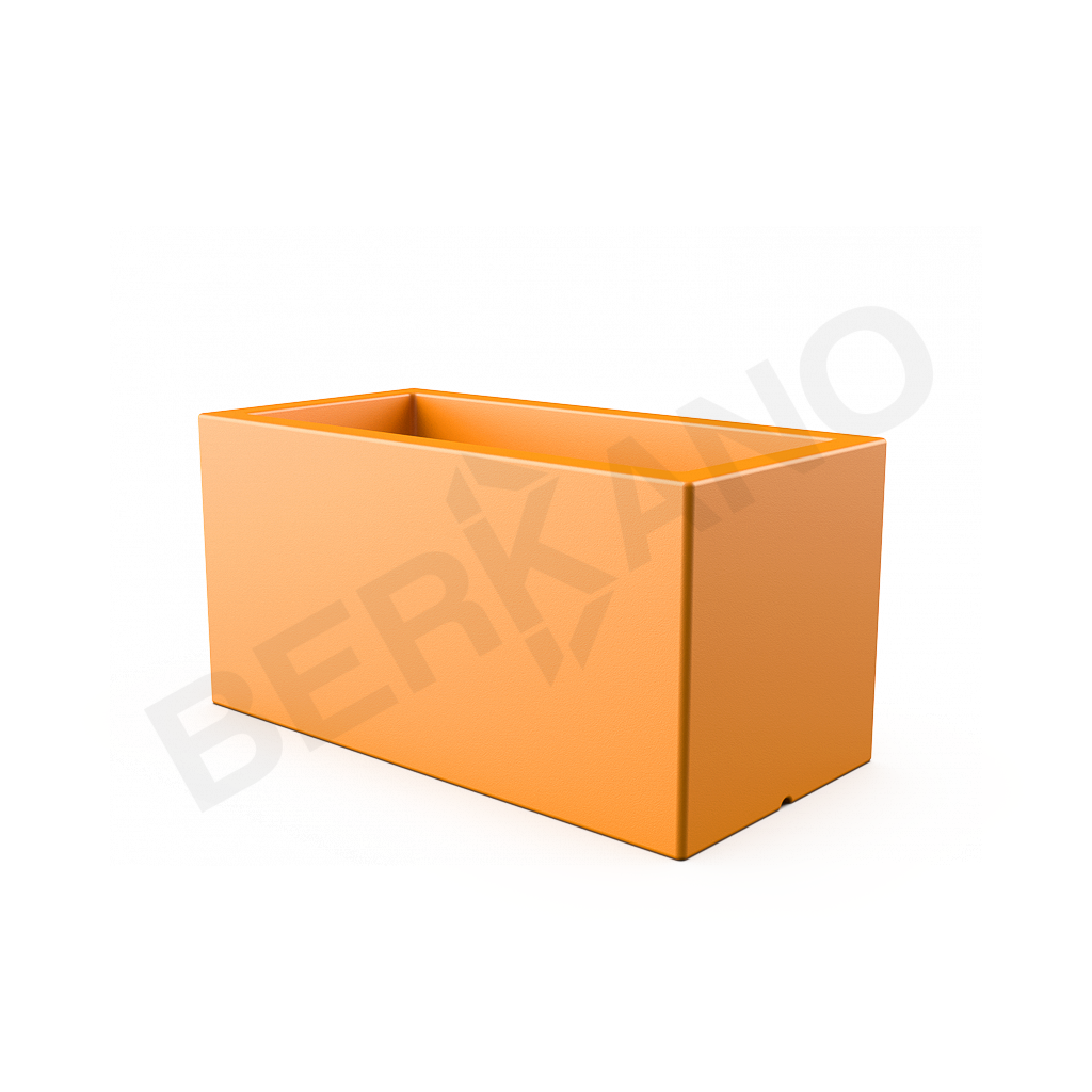 Кашпо Cubric 80*40 оранжевого цвета - фото 1