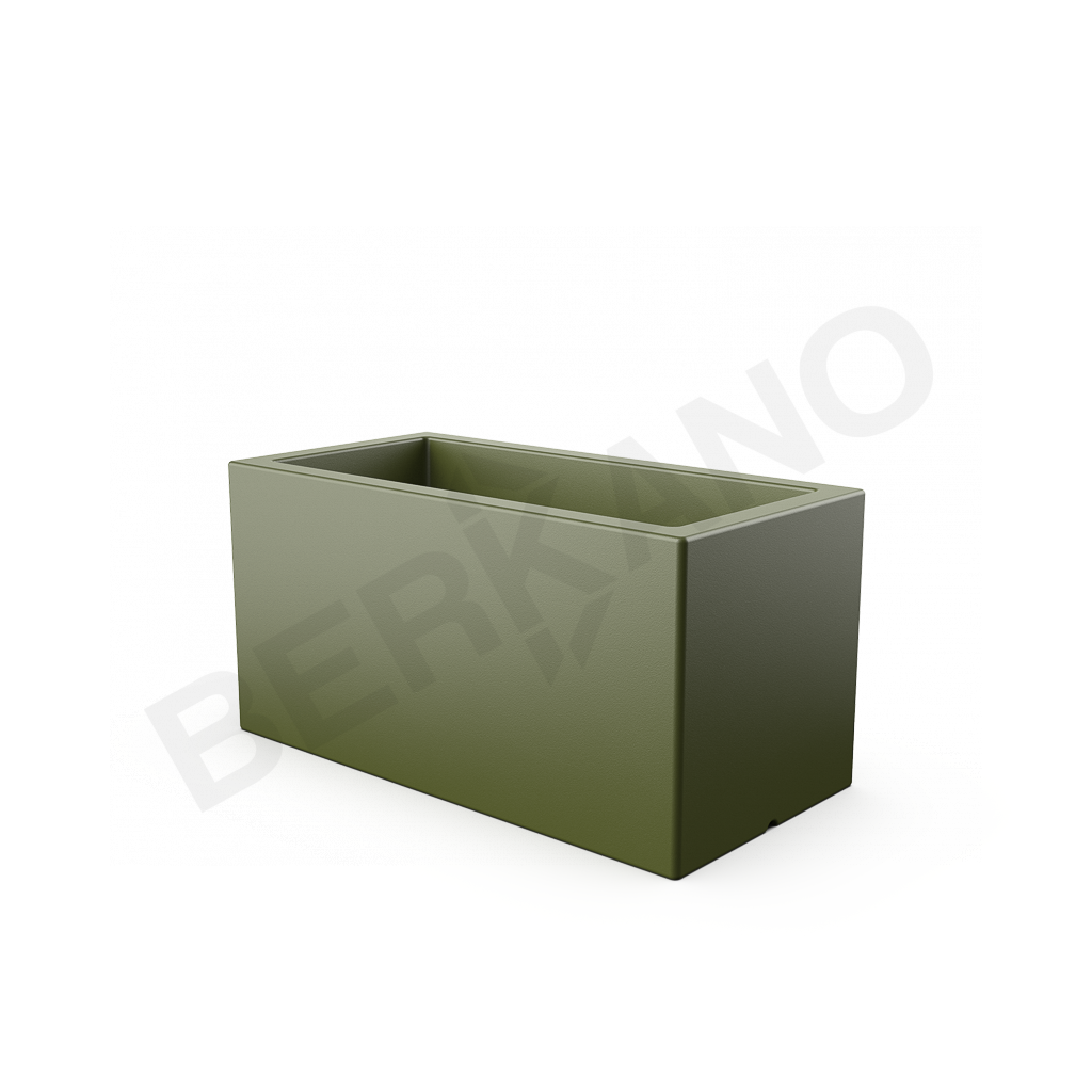 Кашпо Cubric 40*100 темно-зеленого цвета - фото 1