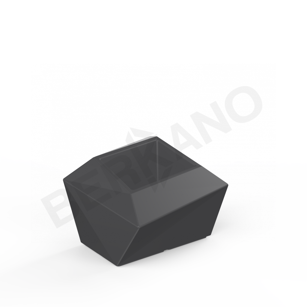 Кашпо Quaro S графитового цвета - фото 1