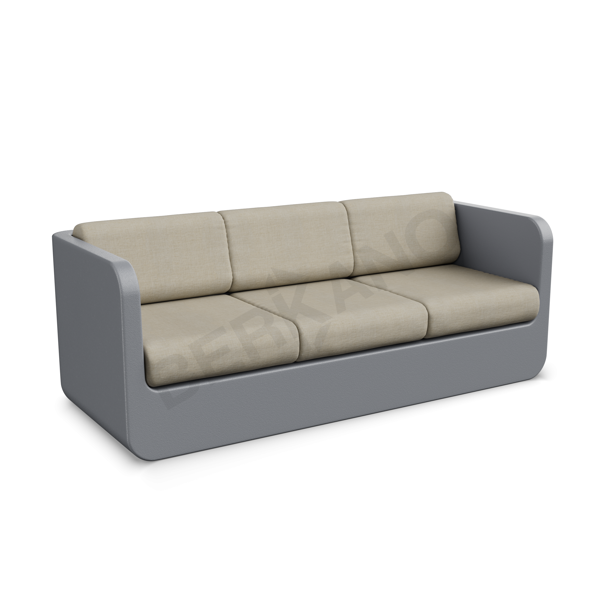 Диван Grace с подушками графитового цвета / аксессуар бежевого цвета - фото 1