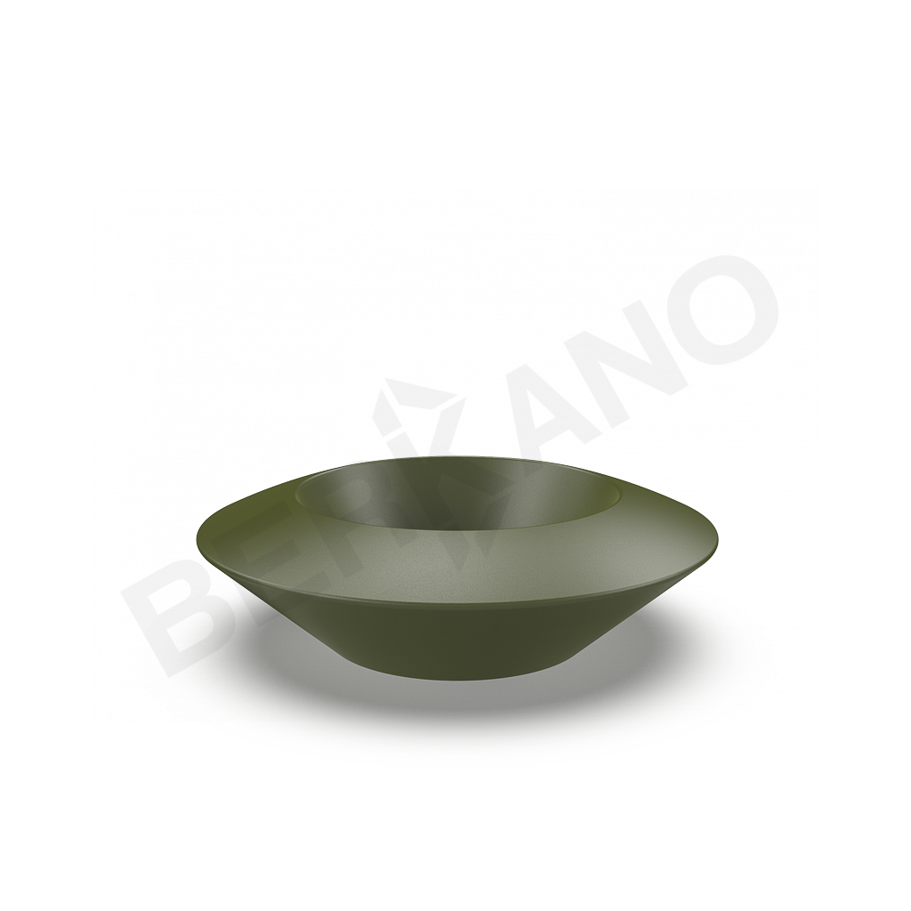 Кашпо Scodella 80 DB темно-зеленого цвета - фото 1