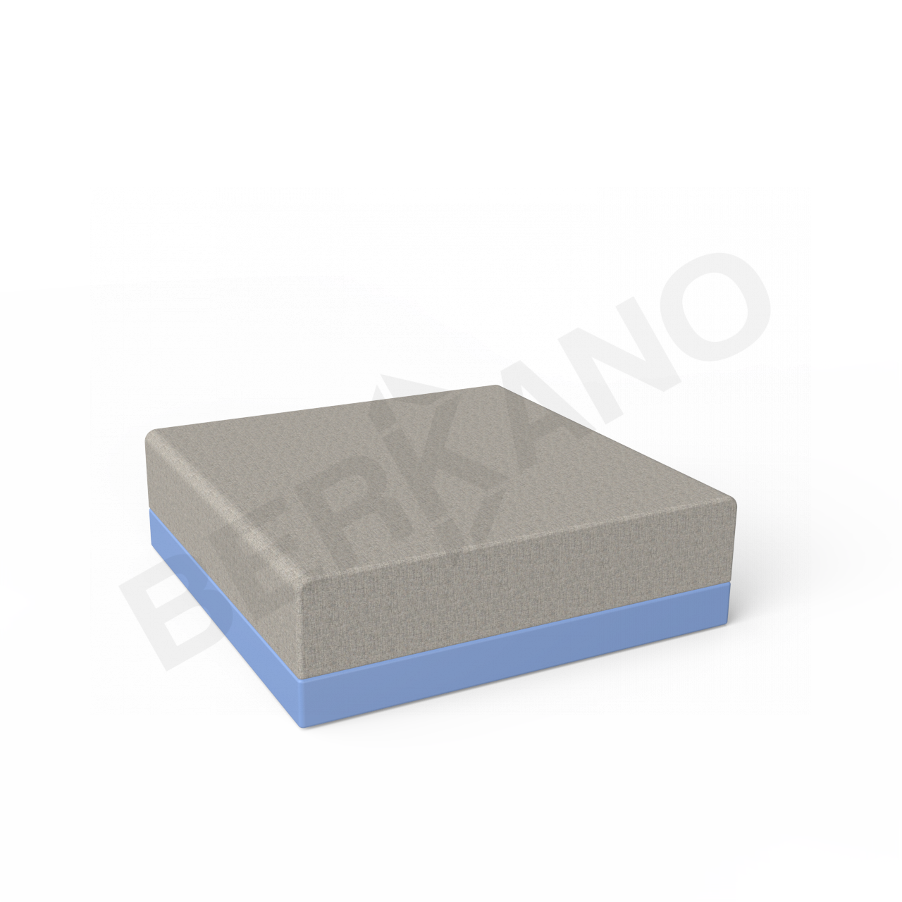 Пуф Quarter modular с подушками синего цвета / аксессуар Light grey - фото 1