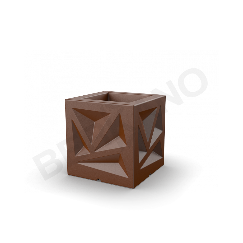 Кашпо Icelandic Cube DB коричневого цвета - фото 1
