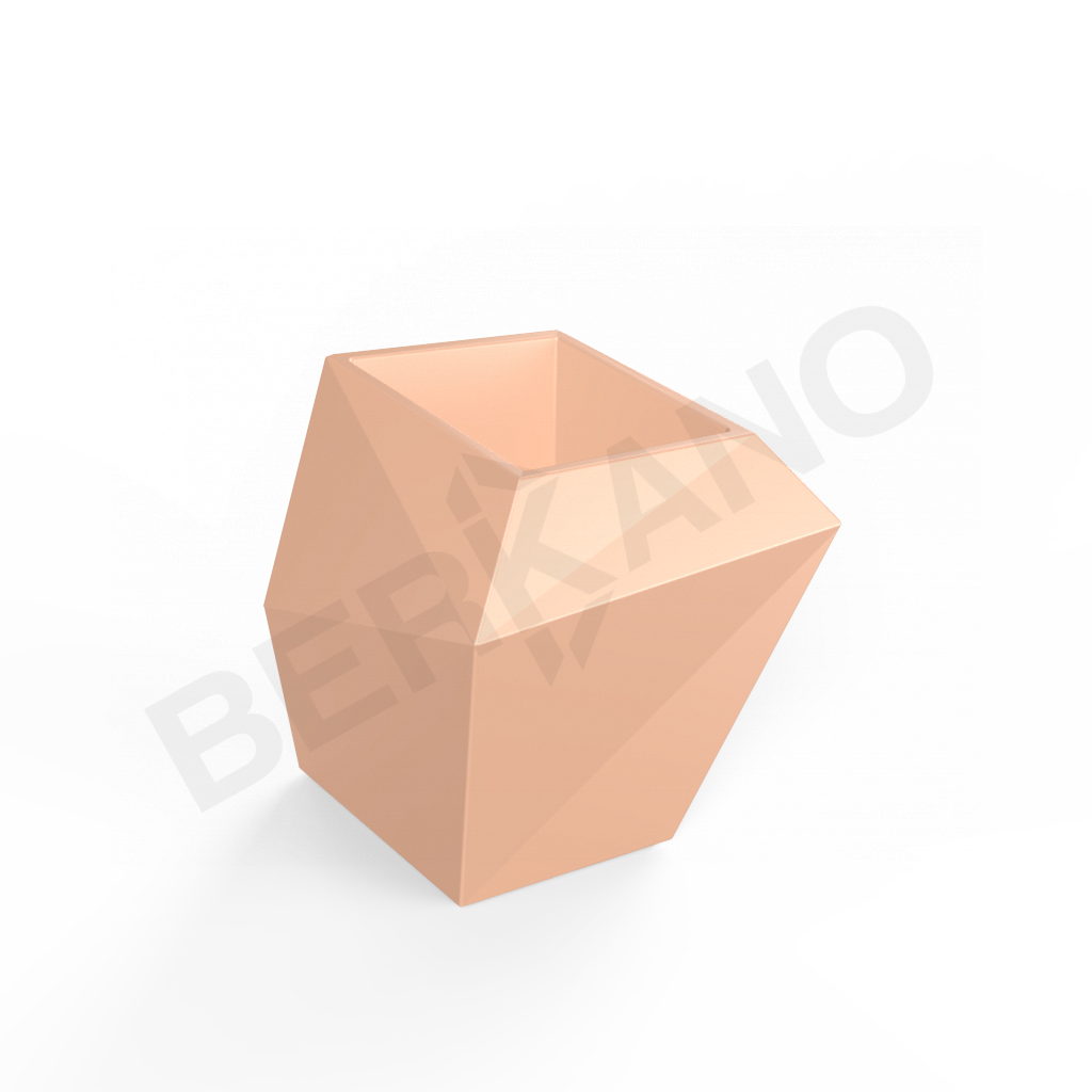 Кашпо Quaro M DB терракотового цвета - фото 1