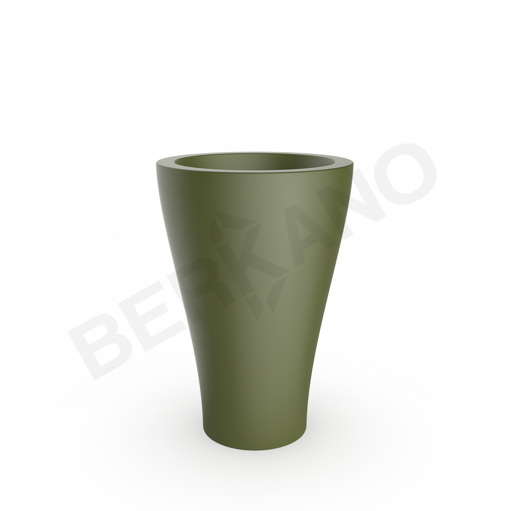 Кашпо Vetro 80 темно-зеленого цвета - фото 1