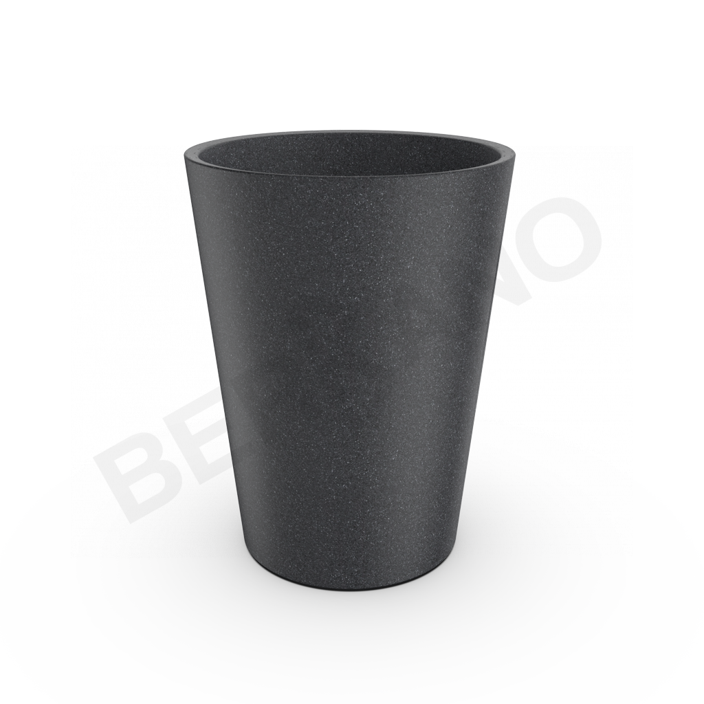 Кашпо Bloom 67 цвета черный гранит - фото 1