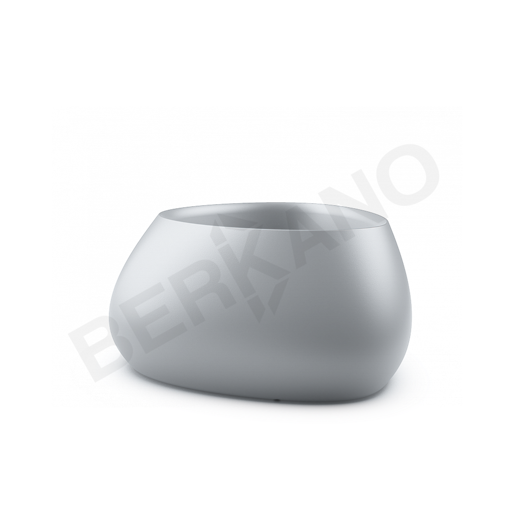 Кашпо Bend 60 DB серого цвета - фото 1