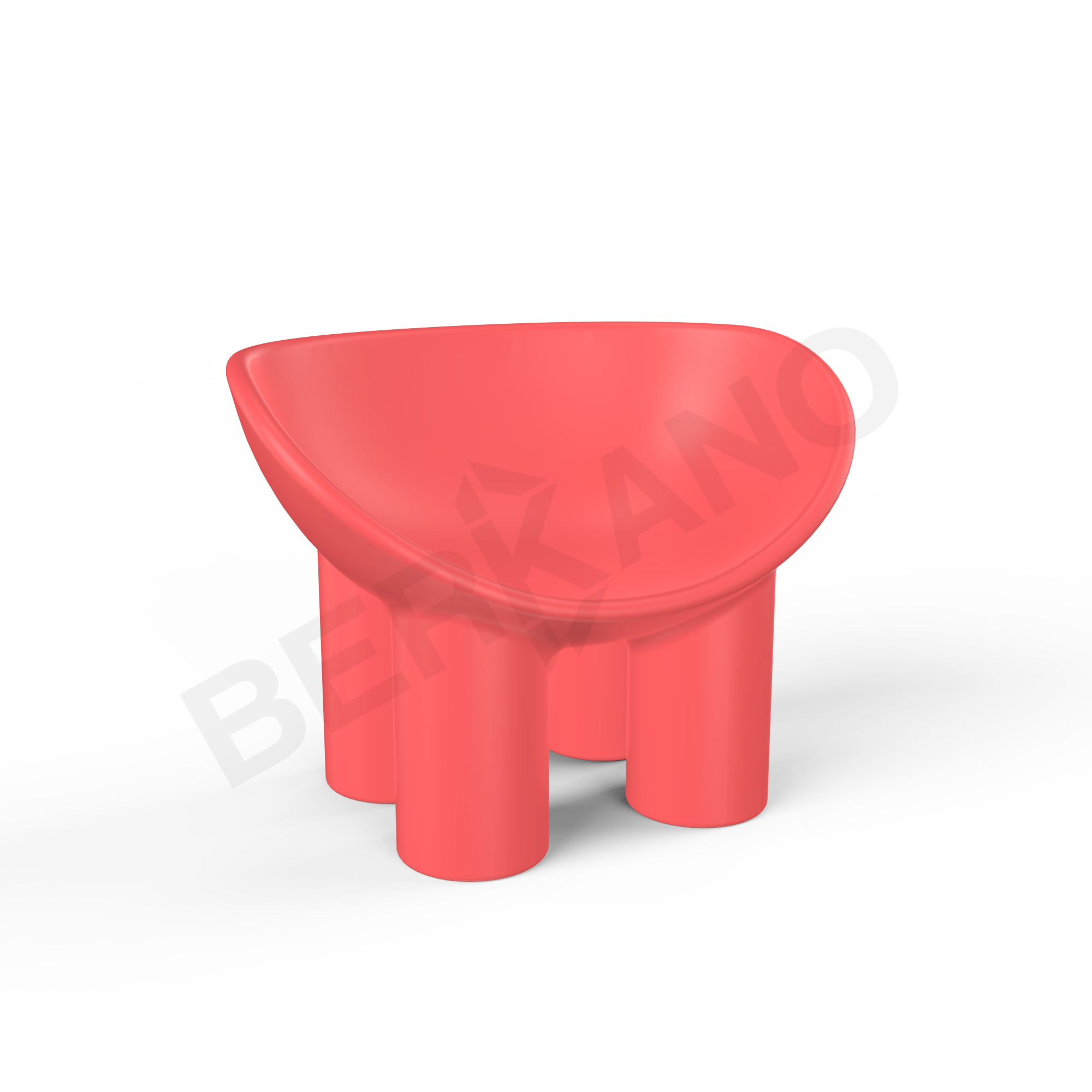 Кресло SLON Kids красного цвета - фото 1