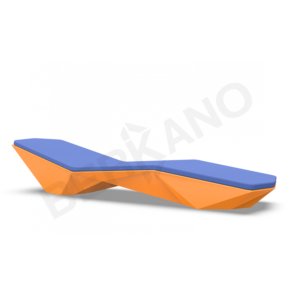 Шезлонг Quaro с подушками оранжевого цвета / аксессуар темно-синего цвета - фото 1