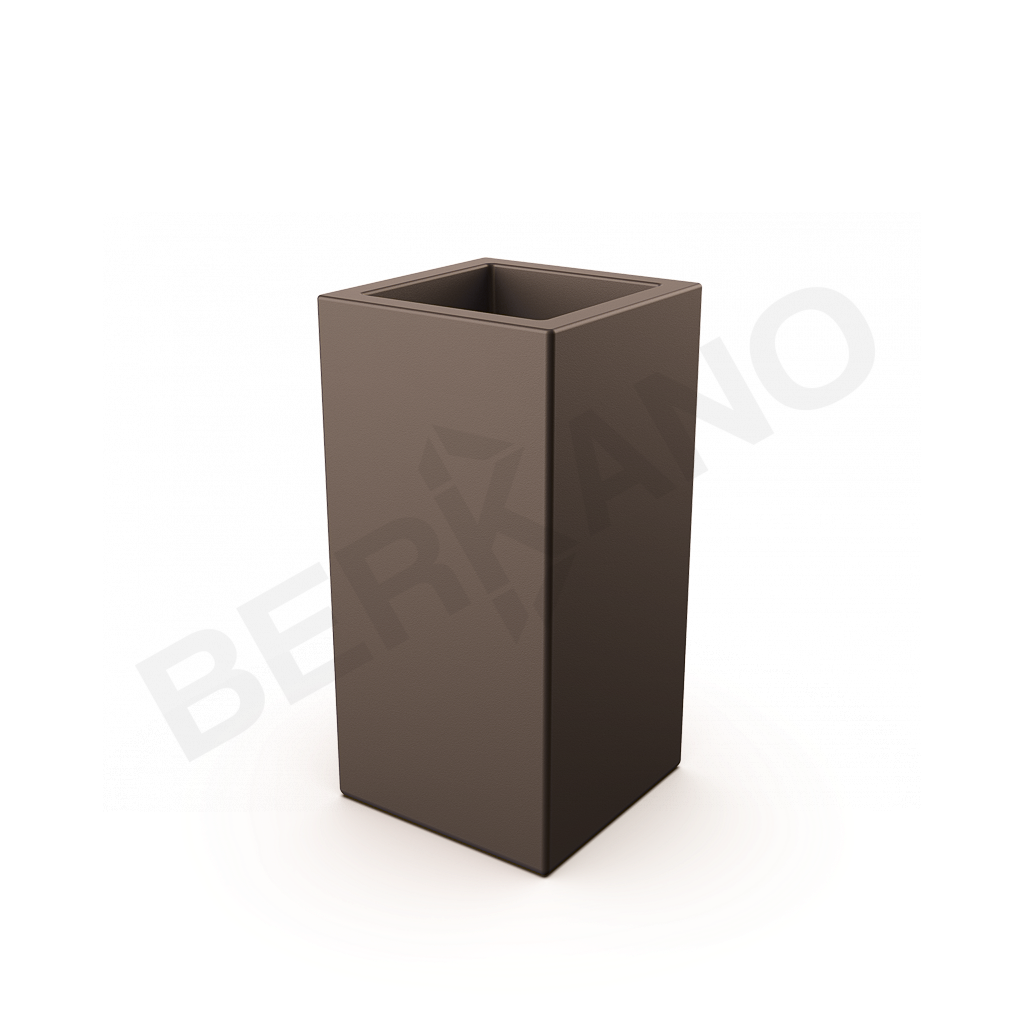 Кашпо Cubric 40*80 DB кофейного цвета - фото 1