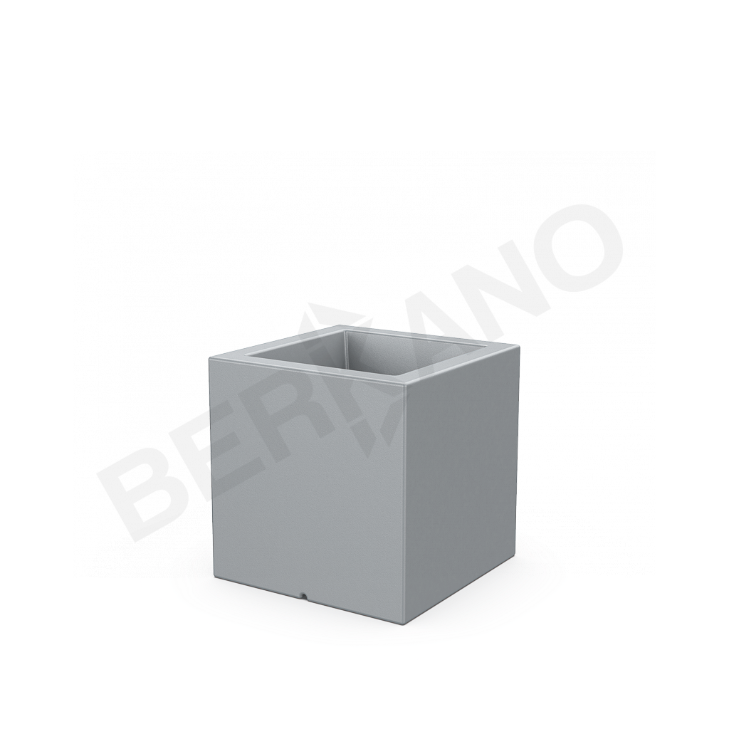 Кашпо Quarter 40 DB серого цвета - фото 1