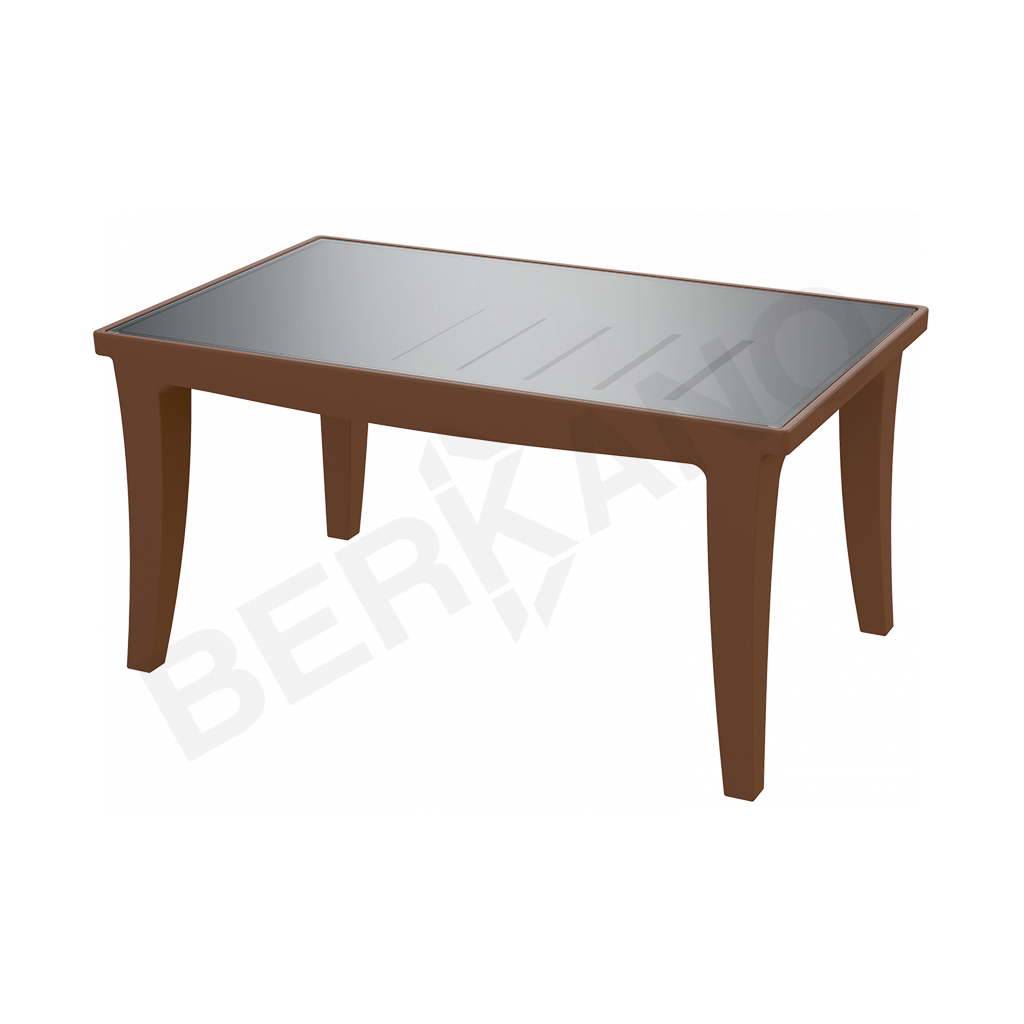 Стол Province со стеклом коричневого цвета - фото 1