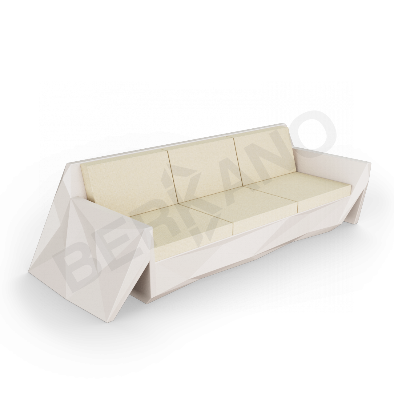 Диван Quaro с подушками кофейного цвета / аксессуар бежевого цвета - фото 1