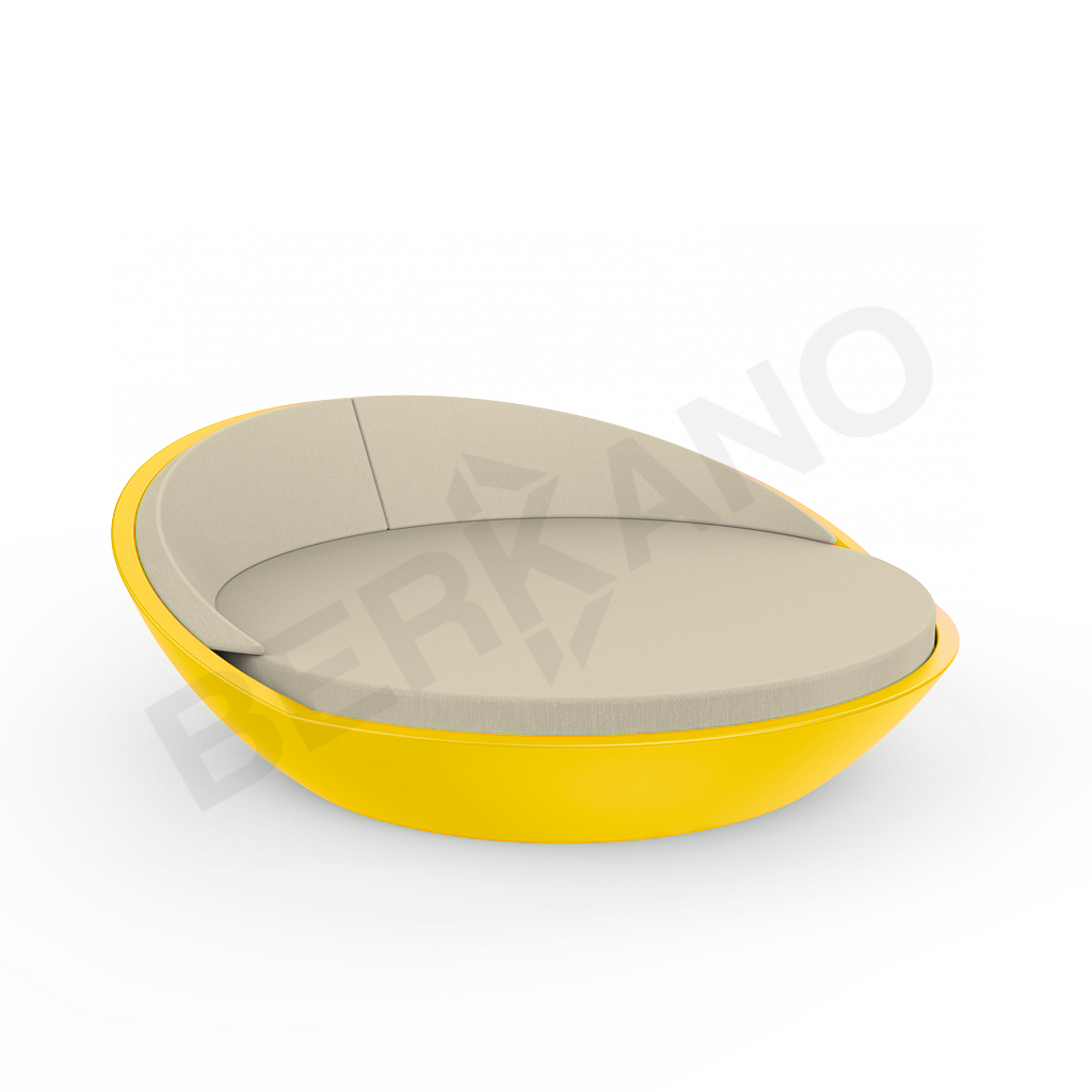 Шезлонг Riviera желтого цвета / аксессуар бежевого цвета - фото 1