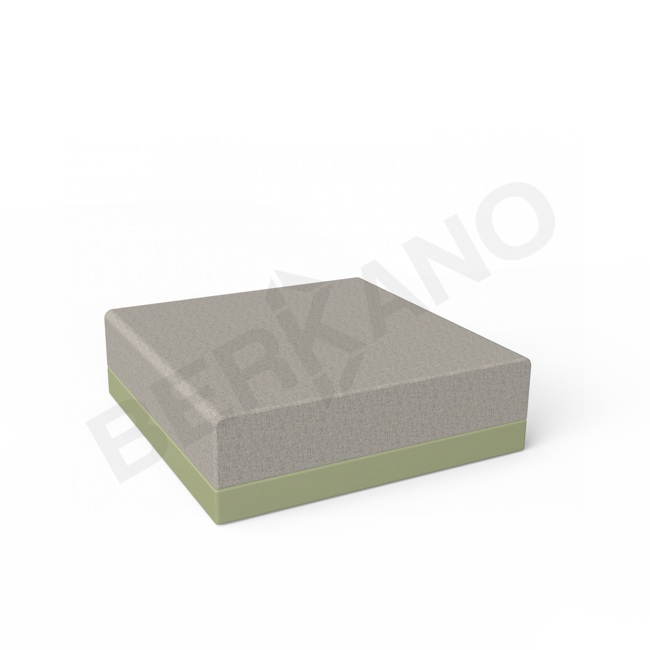 Пуф Quarter modular с подушками темно-зеленого цвета / аксессуар Light grey - фото 1