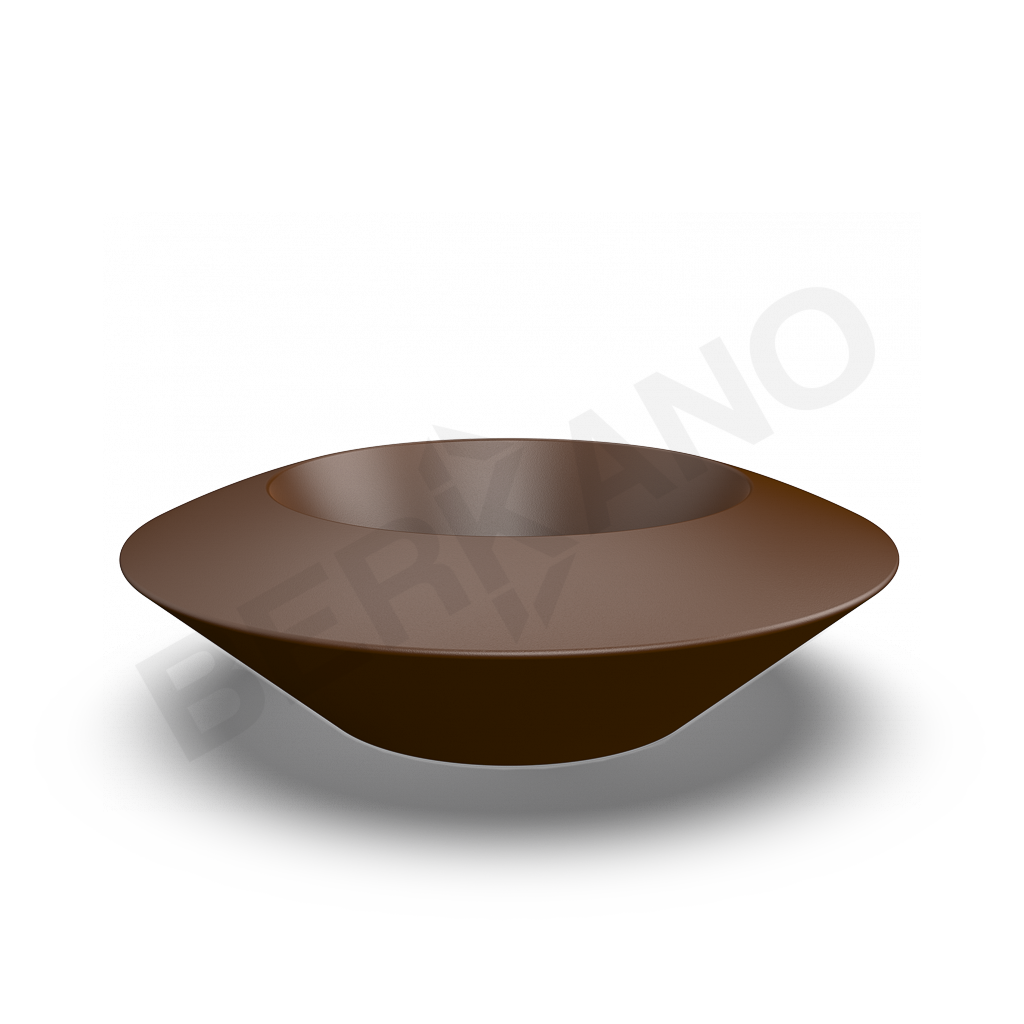 Кашпо Scodella 100 DB коричневого цвета - фото 1