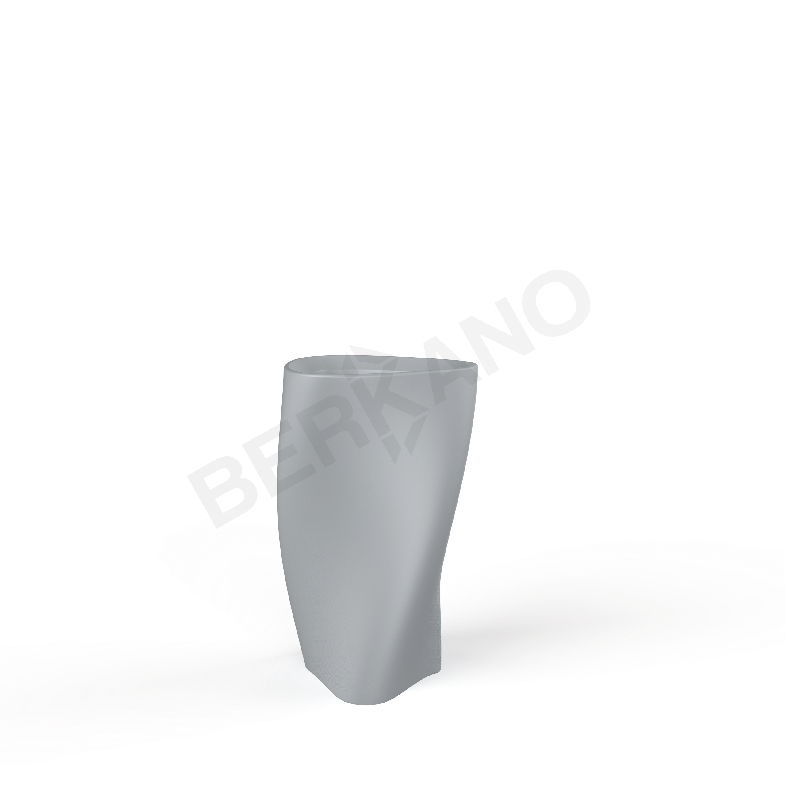 Кашпо Twist 68 DB серого цвета - фото 1