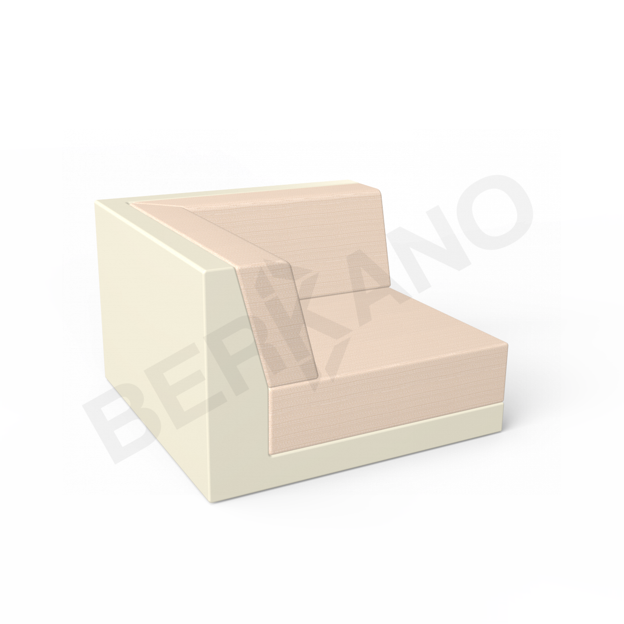 Угловой модуль Quarter modular с подушками бежевого цвета / аксессуар Milk - фото 1