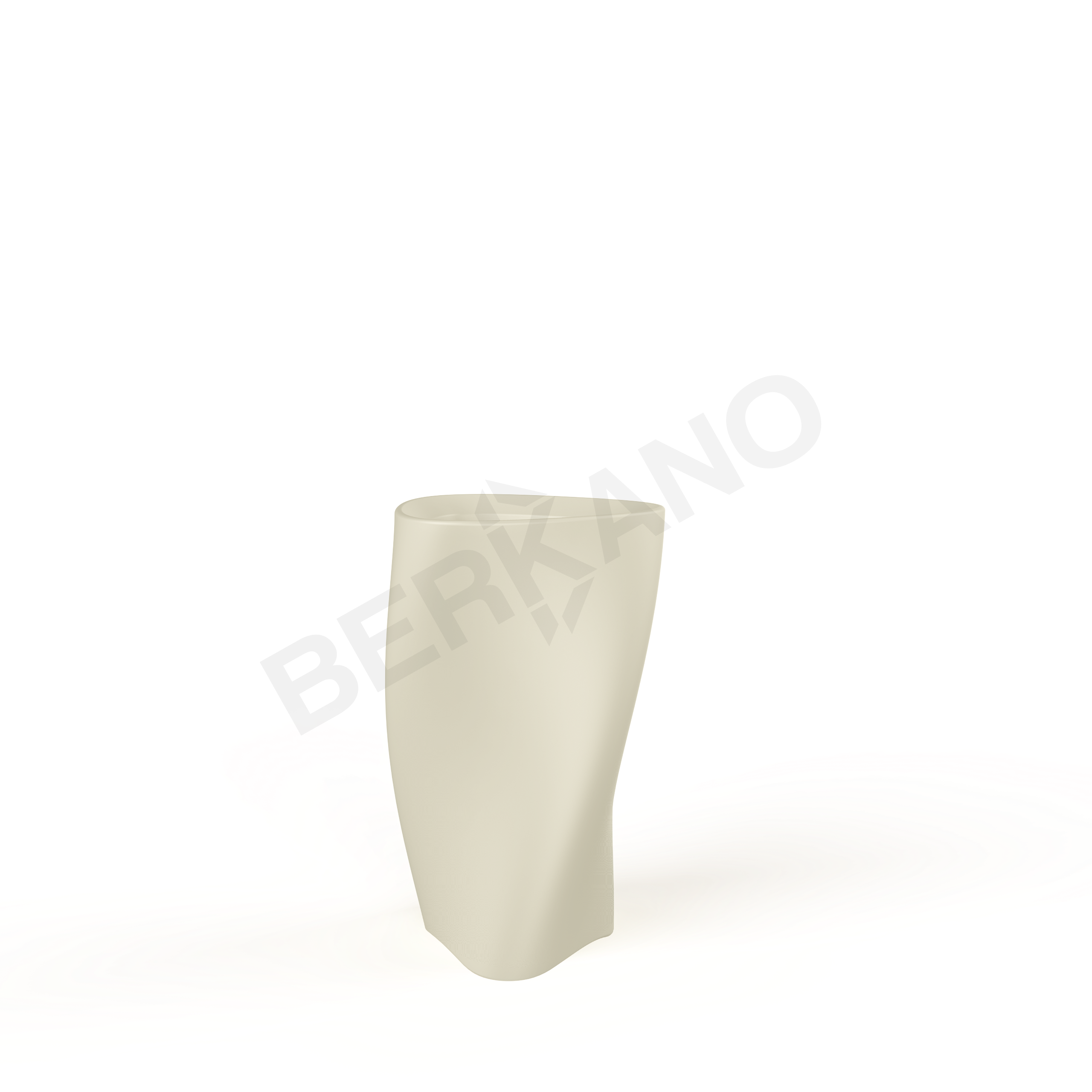 Кашпо Twist 68 DB бежевого цвета - фото 1