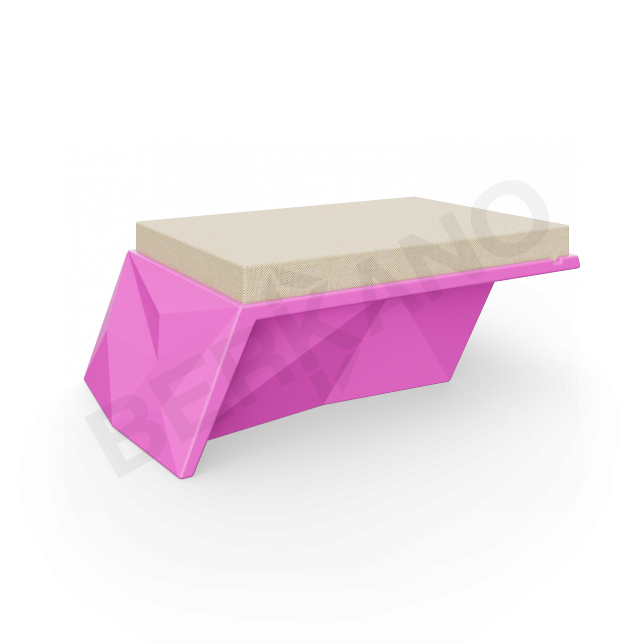 Угловой модуль Quaro с подушками фиолетового цвета / аксессуар бежевого цвета - фото 1