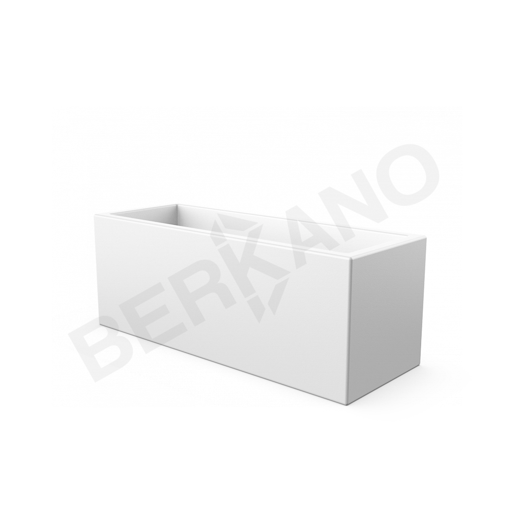 Кашпо Cubric 30*80 белого цвета - фото 1