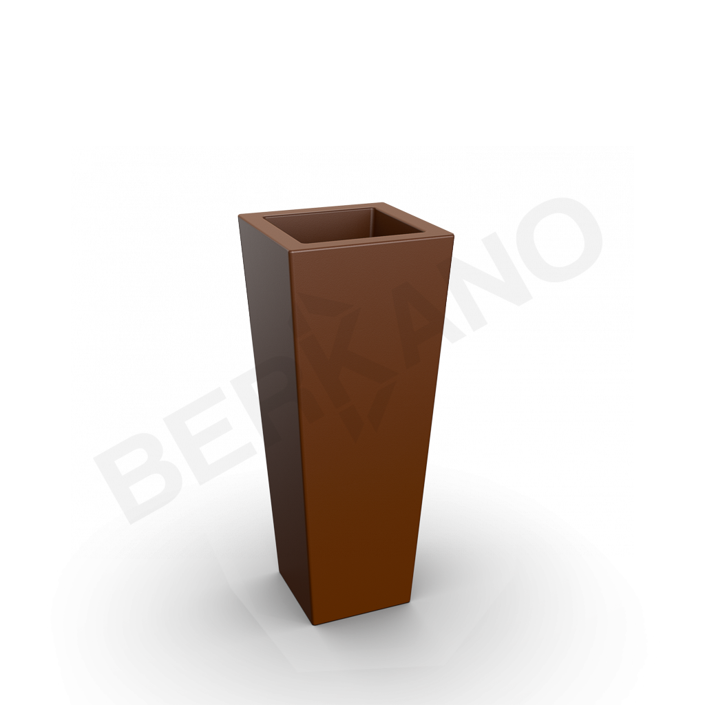 Кашпо Trapezio 100V DB коричневого цвета - фото 1