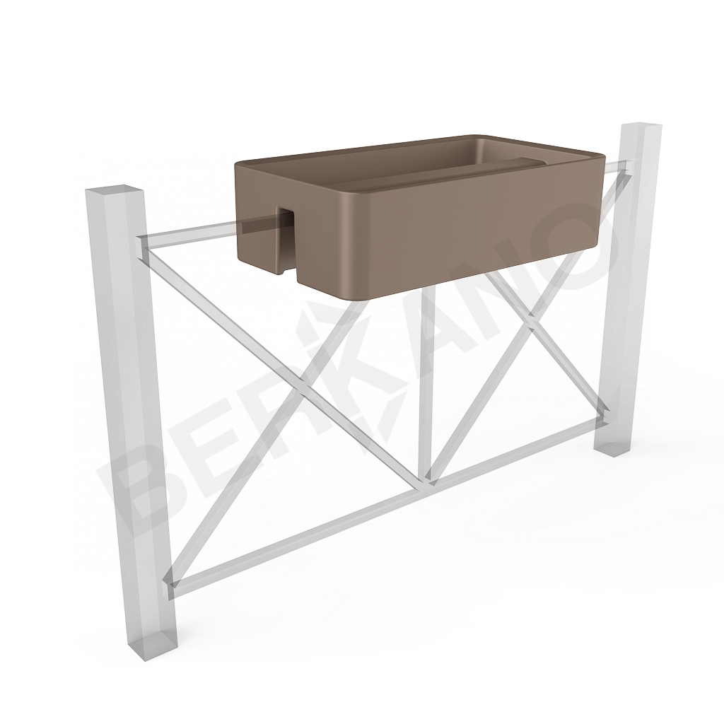 Кашпо Vittorio Fence 28 DB кофейного цвета - фото 1