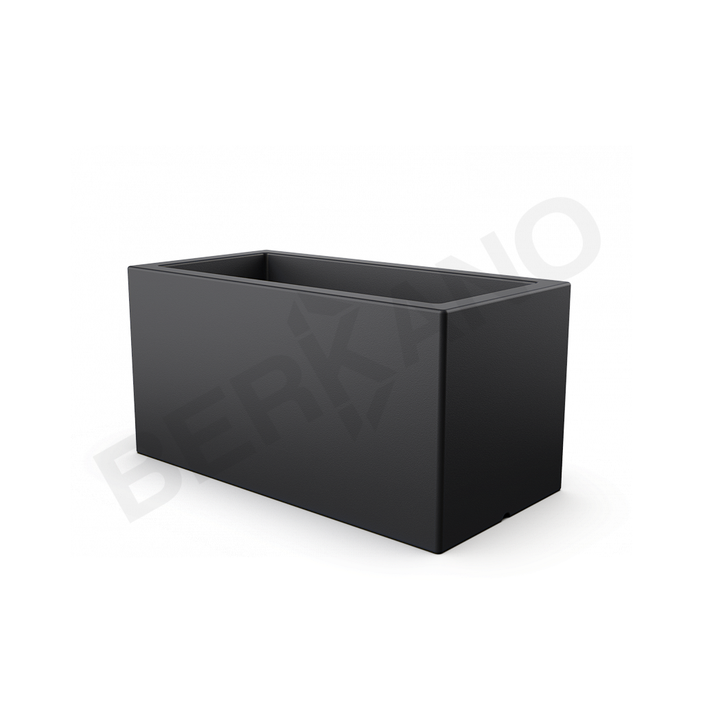 Кашпо Cubric 80*40 DB графитового цвета - фото 1