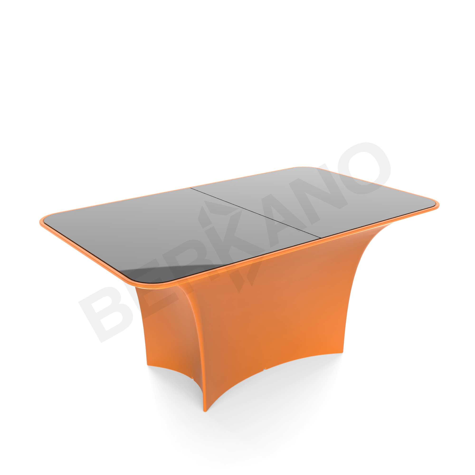 Стол Oasis со стеклом оранжевого цвета - фото 1