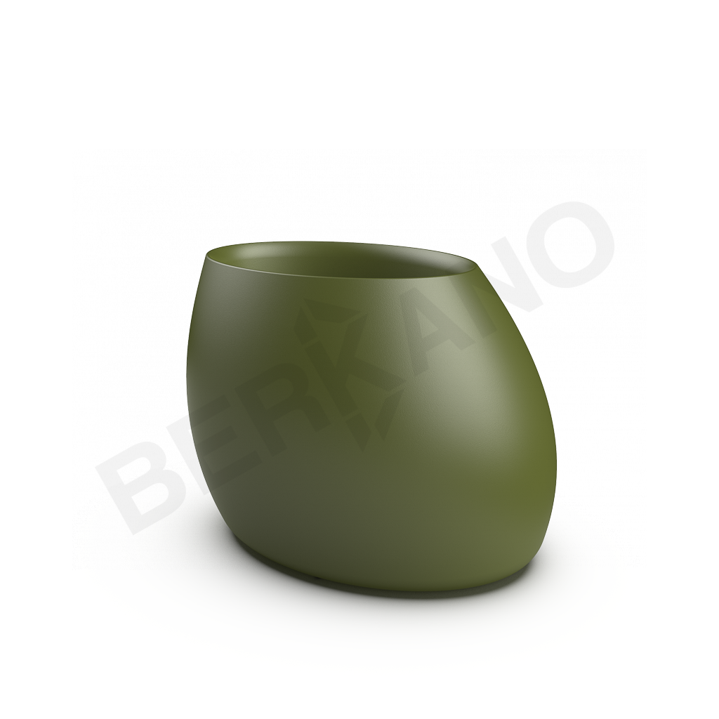 Кашпо Bend 80 DB темно-зеленого цвета - фото 1