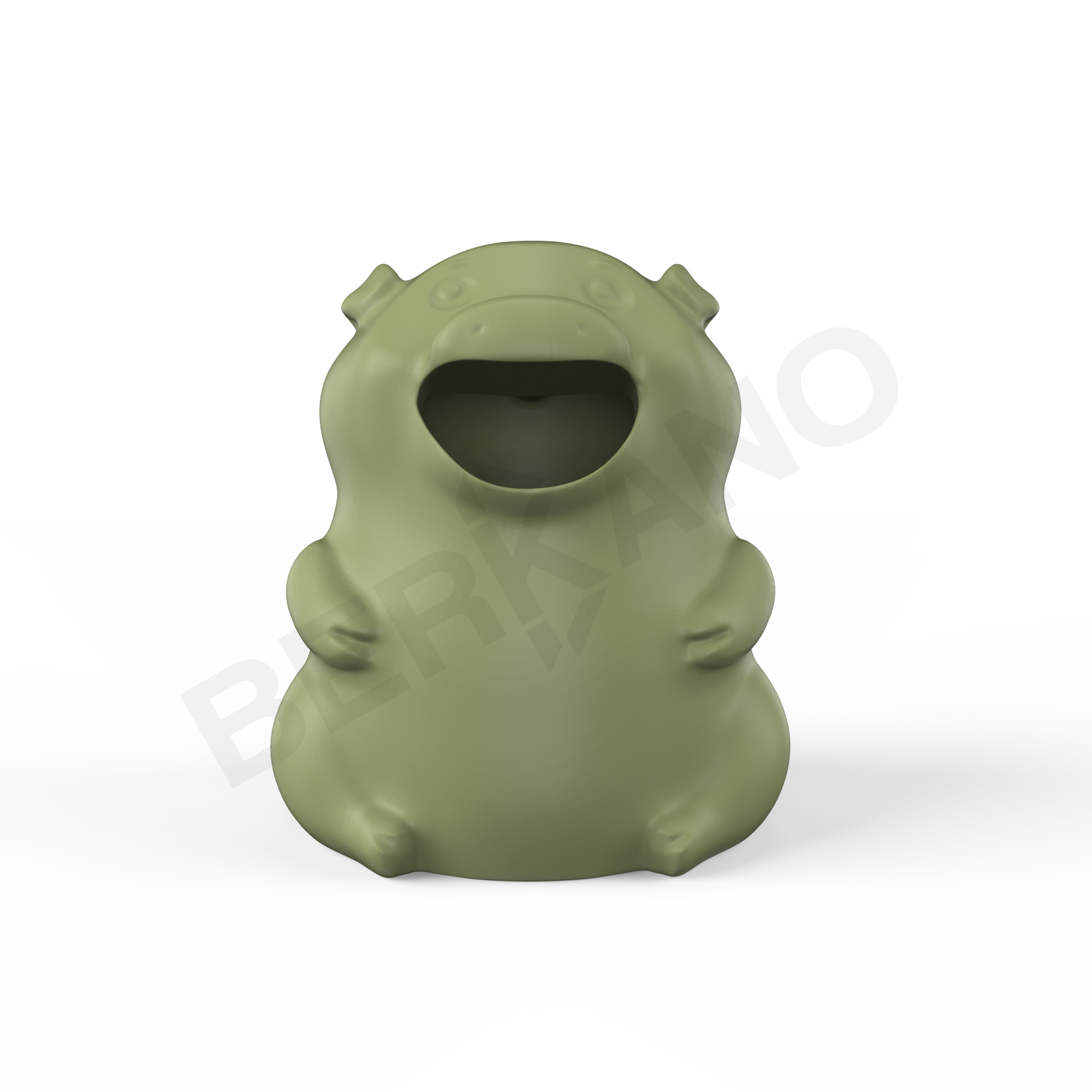 Урна детская BERKANO Piggy темно-зеленого цвета - фото 1