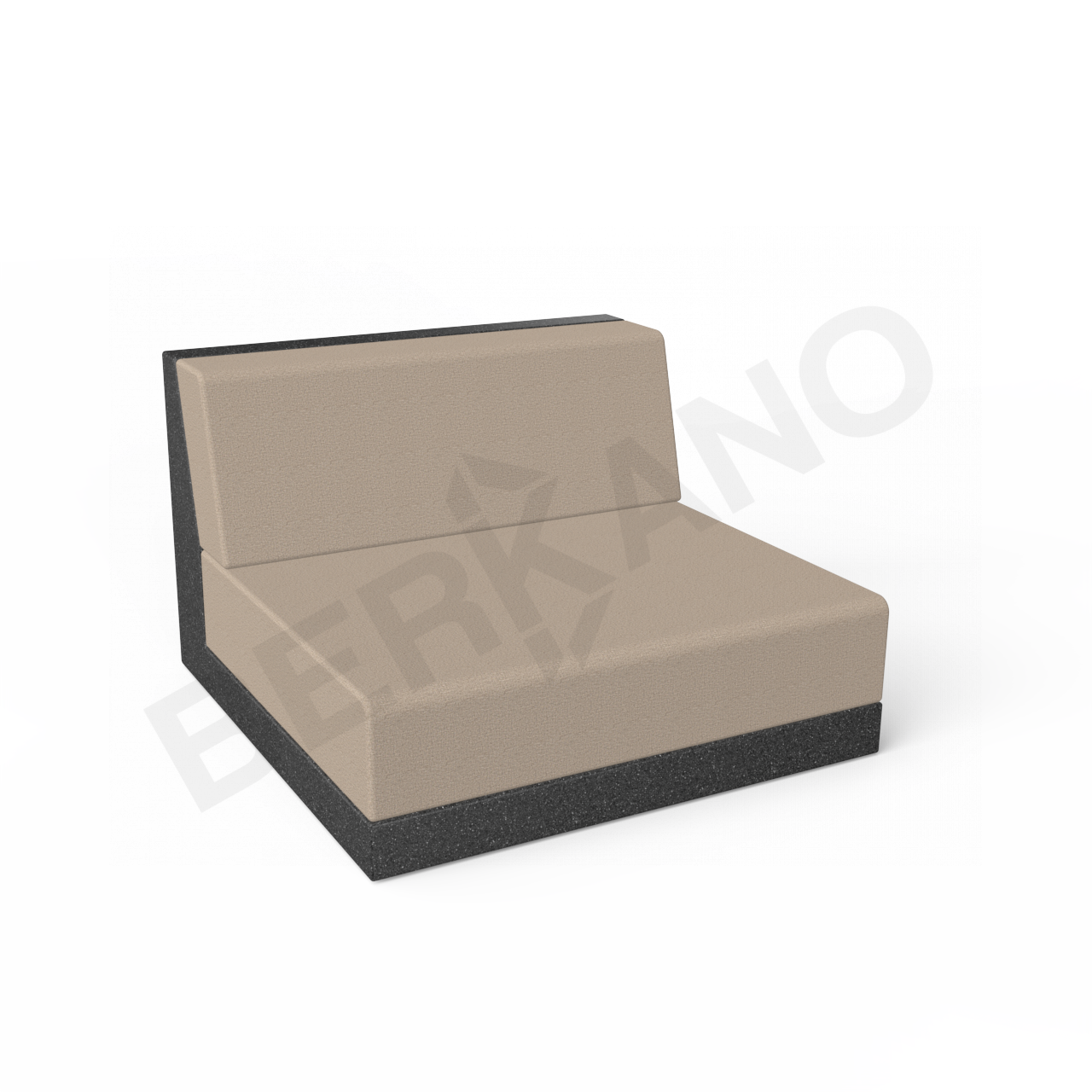 Диван Quarter modular средний с подушками цвета черный гранит / аксессуар Canvas - фото 1