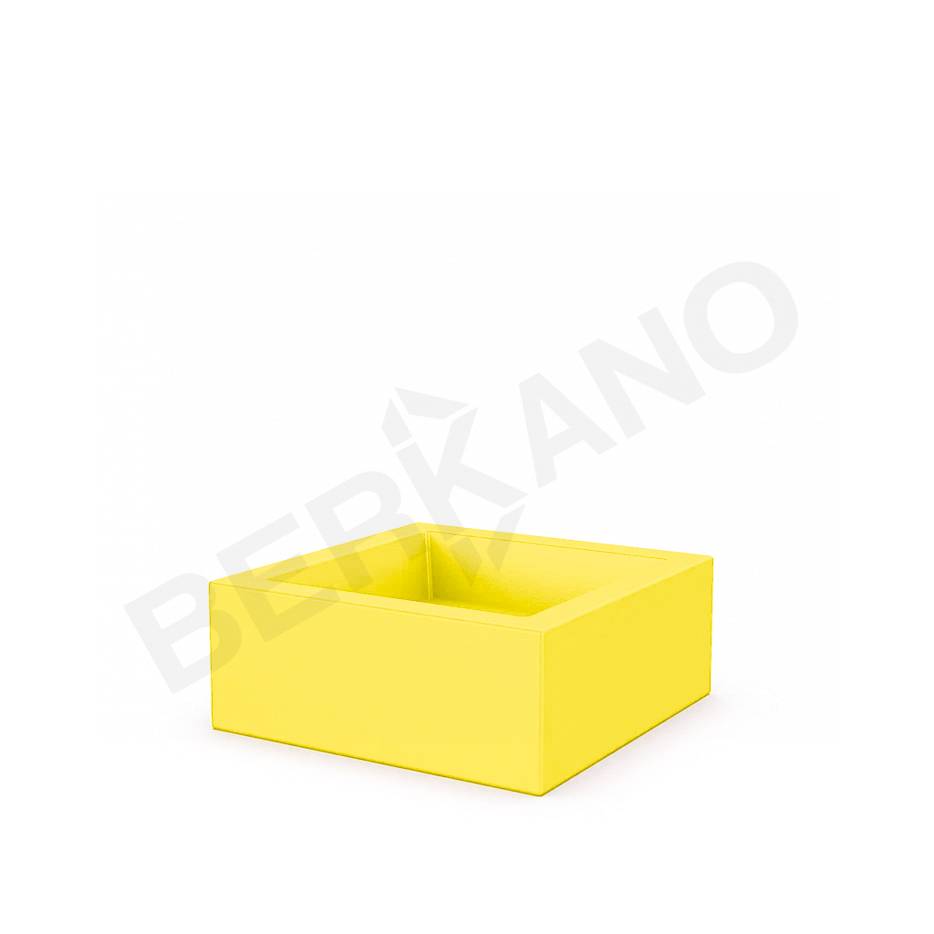Кашпо Quarter 20 DB желтого цвета - фото 1