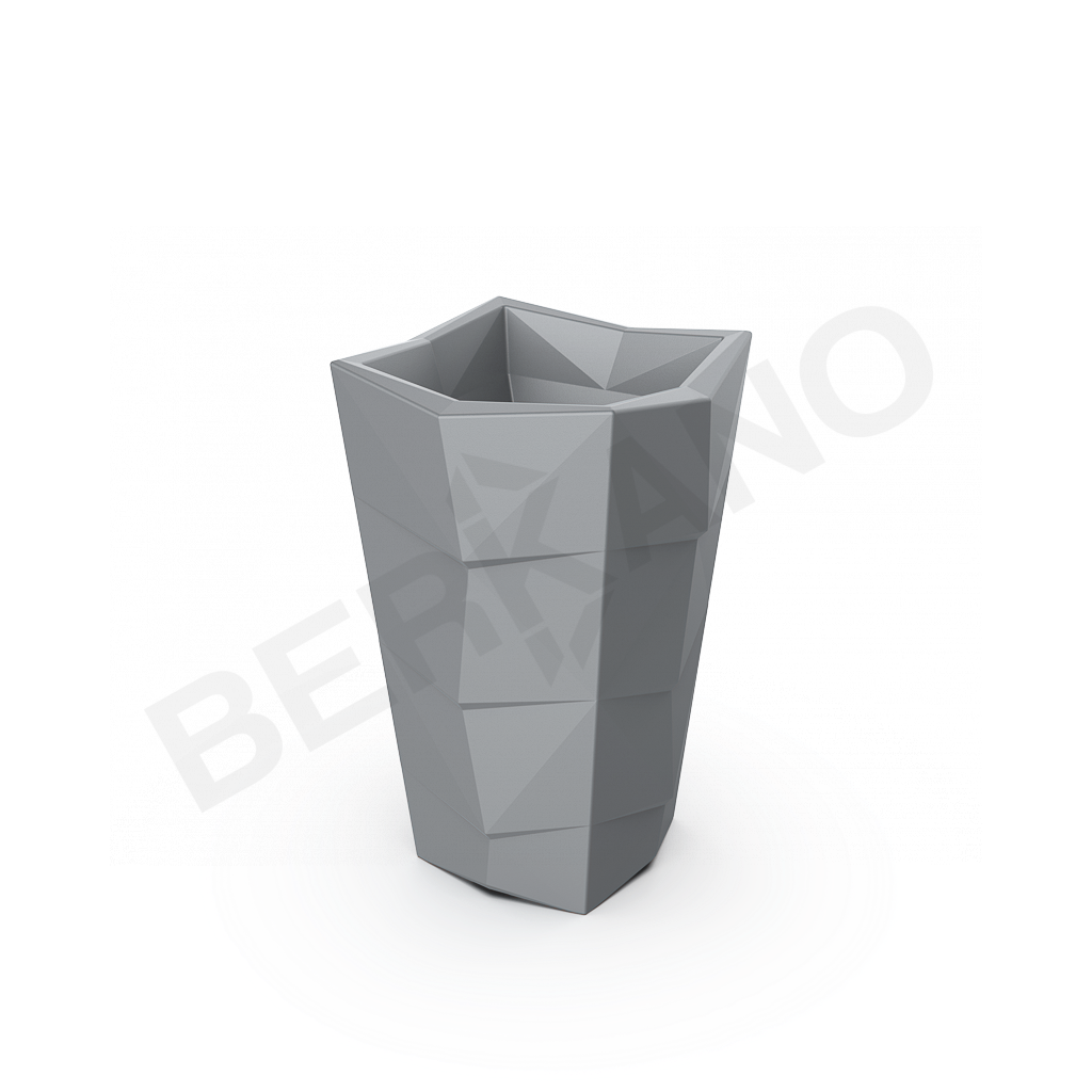 Кашпо Agava 85 серого цвета - фото 1