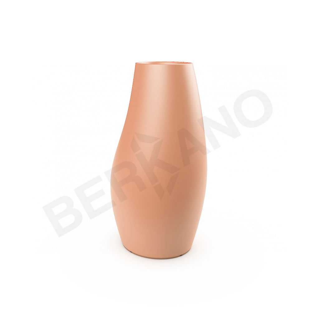 Кашпо Bend 115 терракотового цвета - фото 1