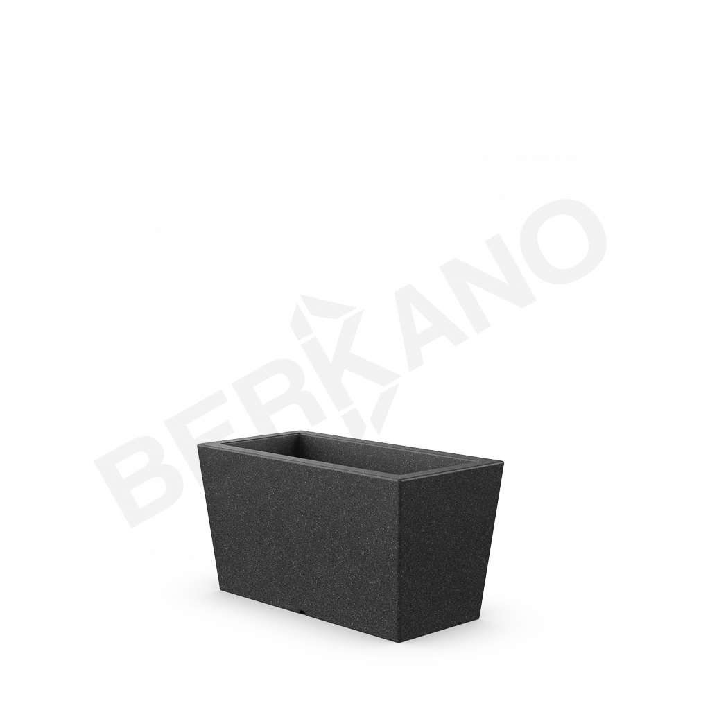 Кашпо Trapezio 42H DB цвета черный гранит - фото 1