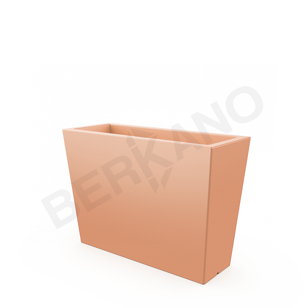 Кашпо Trapezio 70H DB терракотового цвета - фото 1