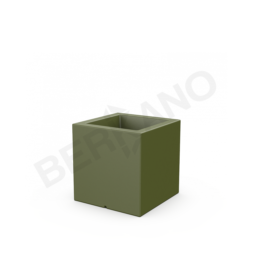 Кашпо Quarter 40 DB темно-зеленого цвета - фото 1